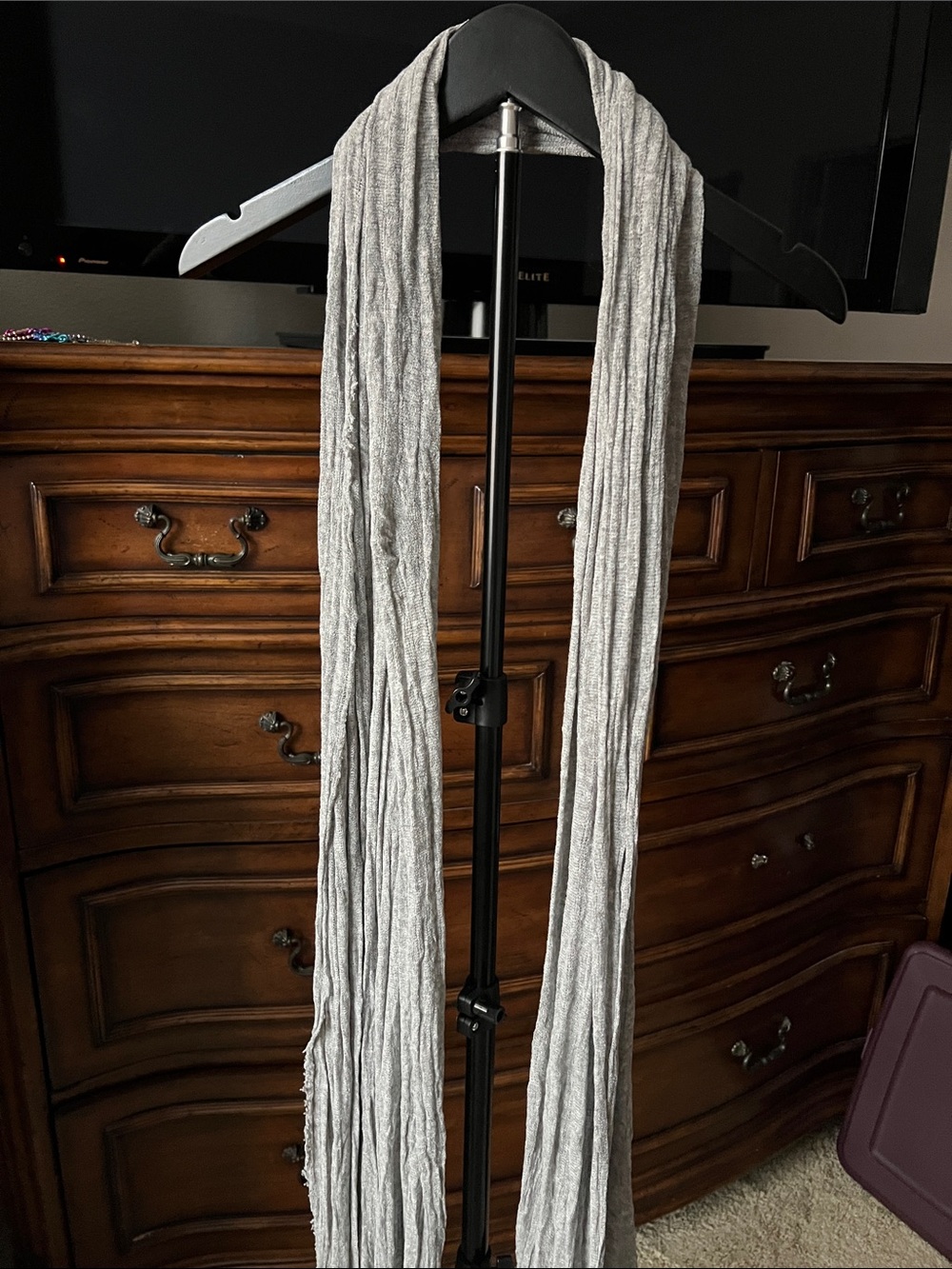 Light Gray Decorative Scarf - Unbranded